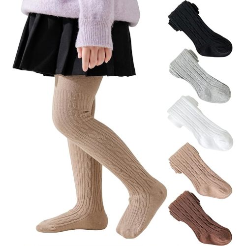 Jormatt Baby Girl Tights Cable Knit Toddler Tights Cotton Winter Leggings Stockings Pantyhose for Newborn Infant