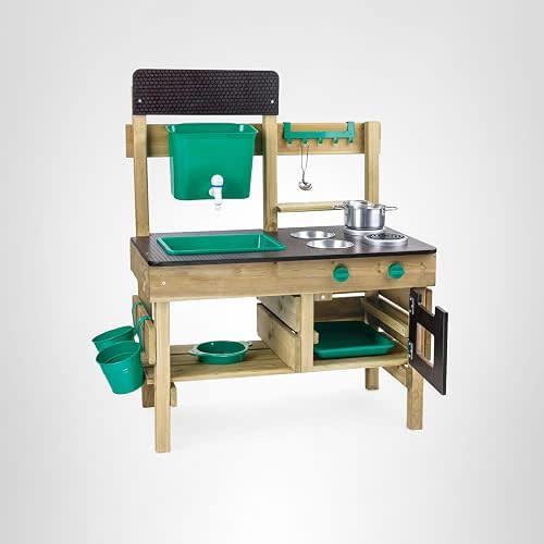 Hape Outdoor Kitchen | Mud Kitchen Wooden Toy Playset with Accessories, for Children Ages 3+ Years