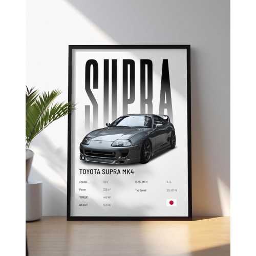 Toyota Supra A90 MK5 Car Poster | Automotive Art Print