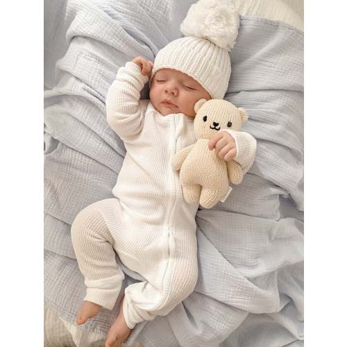 Zip Romper | Waffle Milk