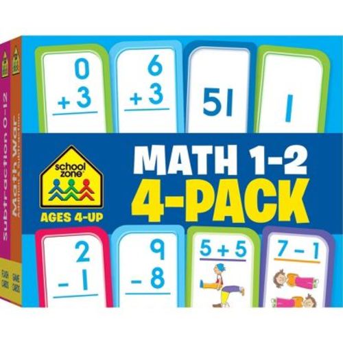 School Zone Math 1-2 Flash Cards 4-Pack