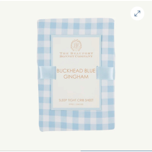 Sleep Tight Crib Sheet - Buckhead Blue Gingham