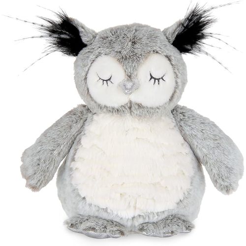 Bearington Owliver Grey Plush Owl Stuffed Animal, 10 Inch - Plush Toy