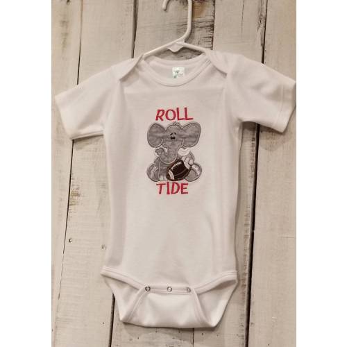 Roll Tide Elephant Baby Bodysuit - Alabama Football