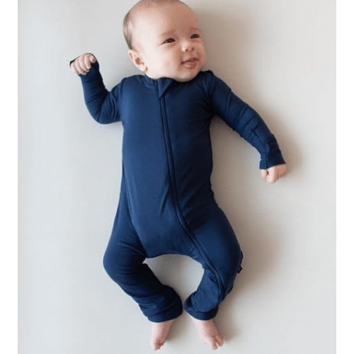 Zippered Romper - Navy