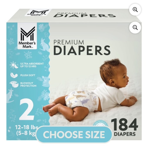 Member's Mark Premium Baby Diapers, Sizes Newborn - 8 - Samsclub.com