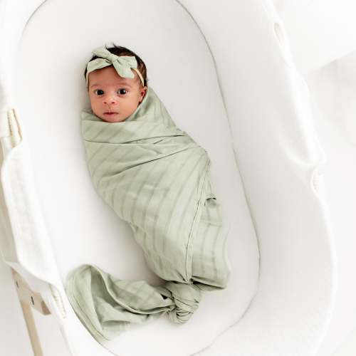 Jojoba Bamboo Muslin Swaddle Blanket in Jojoba