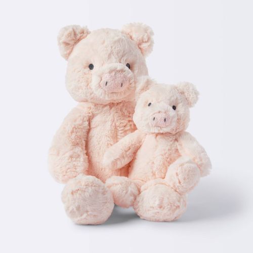 Pig Plush Animal with Mini Plush Pig Stuffed Animal Toy - Pink - 2pc - Cloud Island™