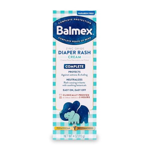 Balmex Complete Protection Baby Diaper Rash Cream with Zinc Oxide + Soothing Botanicals, 4 Ounce - 4 Ounce (Pack of 1)