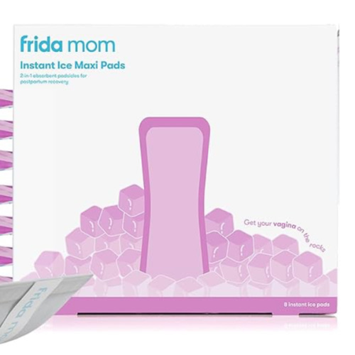 Frida Mom 2-in-1 Postpartum Pads, Absorbent Perineal Ice Maxi Pads, Instant Cold Therapy Packs and Maternity Pad in One
