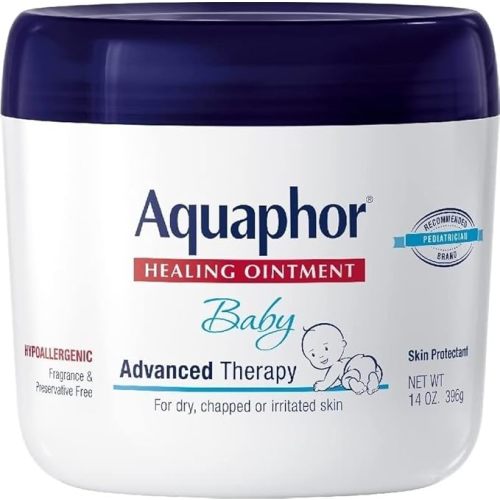 Aquaphor Baby Healing Ointment (14 Oz) + 3-in-1 Diaper Rash Cream (3.5 Oz), Hypoallergenic and Fragrance Free Skin Care Set for Babies