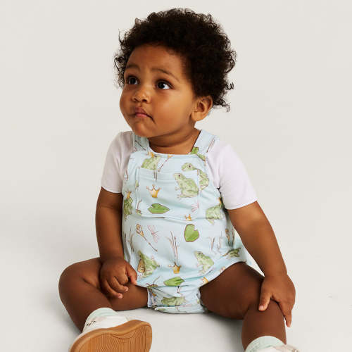 Louis French Terry Overall Bubble Romper