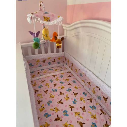 Pokemon  30 patterns  choose Crib Toddler Bedding Sheet - fitted sheet - Blanket - Pillow Case - Curtain - Valance 3d letters