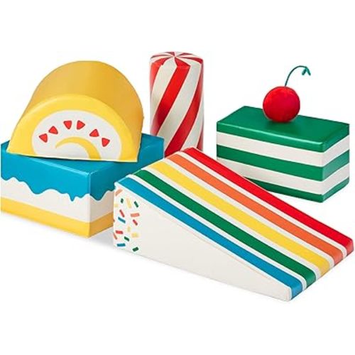 Best Choice Products 5-Piece Kids Climb & Crawl Soft Foam Block Activity Play Structures for Child Development, Color Coordination, Motor Skills - Treats