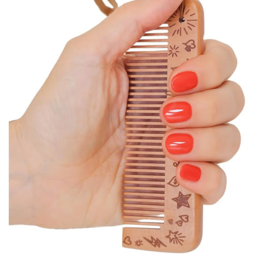 Mama Natural Wooden Labor Comb – Essential Birth & Delivery Support | Ergonomic Wood Comb for Pregnancy, Contractions & Acupressure Relief