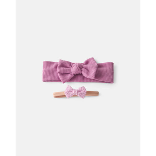 Baby Girl 2-Pack Bow Headbands - Pink | Carter's