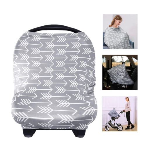 Baby Car Seat Covers-Multifunctional Infant Carseat Canopy for Boys Girls,Stretchy Breathable Adjustable Peep Universal Fit