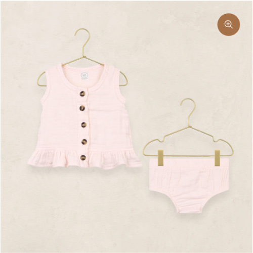 Ruffle Tank + Bloomer Set - Blush