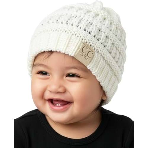 Amazon.com: Funky Junque Baby Winter Hat – Cute Newborn Hats, Cozy Warm Infant Beanie, Soft Knit Stocking Stuffer for Babies 0–12 Months