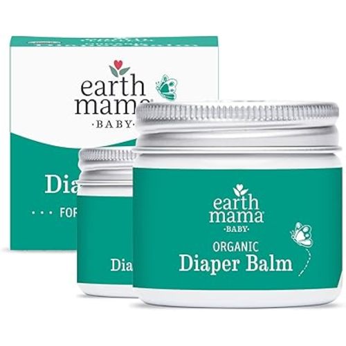 Earth Mama Organic Diaper Balm 2-Ounce | Diaper Cream for Baby | EWG Verified, Petroleum & Artificial Fragrance-Free with Calendula for Sensitive Skin