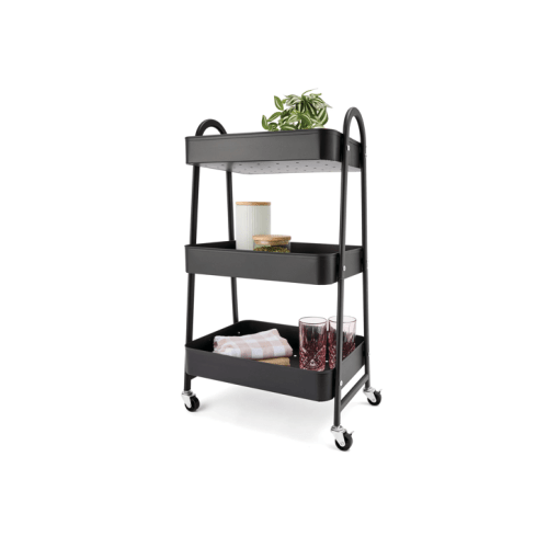Black 3 Tier Trolley