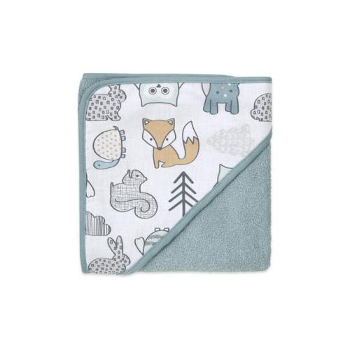 Little Haven Cotton Hooded Woodland Soft Baby Towel Terry Bath Time Unisex - Multi