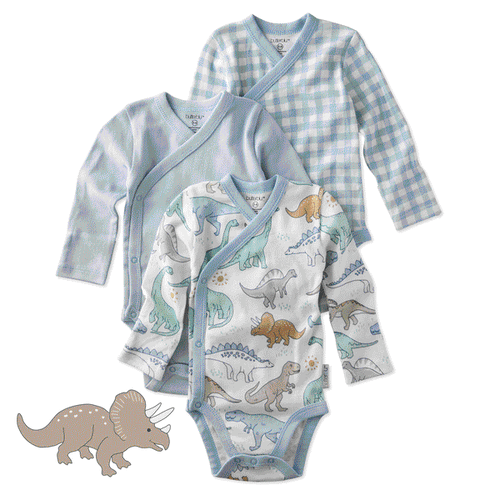 STERLING 3-Pack Side Snap Bodysuit