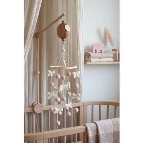 Handmade Baby Mobile Pink Powder Bows