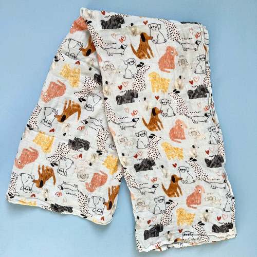 Dog Print Swaddle