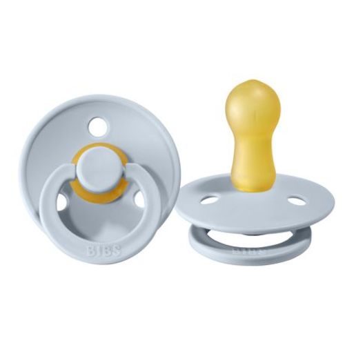 BIBS Pacifiers | Natural Rubber Baby Pacifier | Set of 2 BPA-Free Soothers | Made in Denmark | Size 0-6 Months, Premium Baby Pacifiers