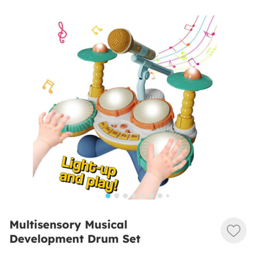 Multisensory Musical Development Drum Set - Little Learners Toys