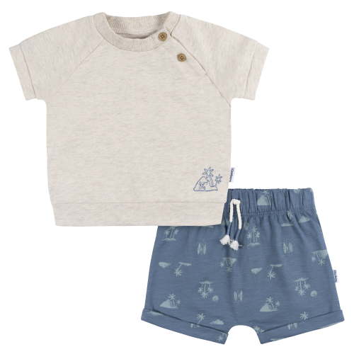 Gerber Baby Boy T-Shirt and Short Set, 2-Piece, Sizes Newborn - 24 Months