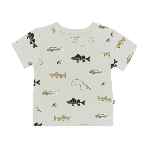 Toddler V-Neck Tee in Fishing