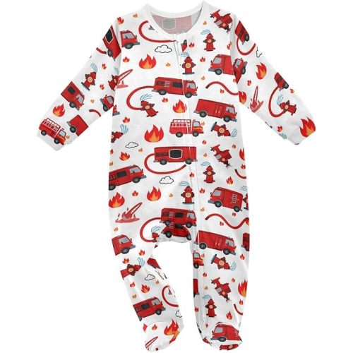 Dussdil Baby One-Piece Footies Newborn Rompers Pajamas Cotton Footed Pjs for Sleep Play Boys Girls
