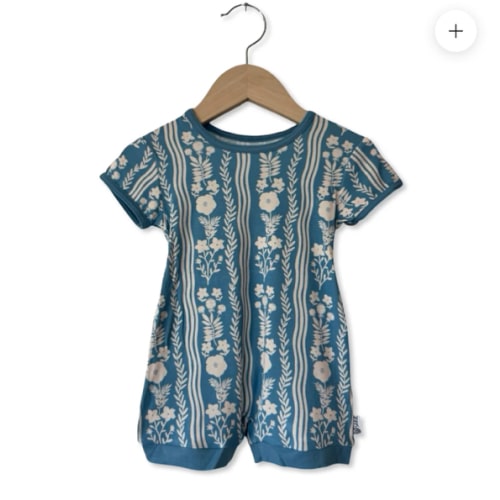 Whimsy Blue Shorty Romper