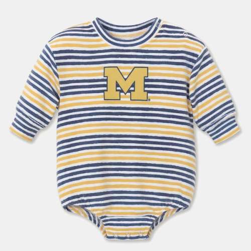 ZooZatz Michigan Wolverines Newborn & Infant Navy Cozy Fleece Bodysuit