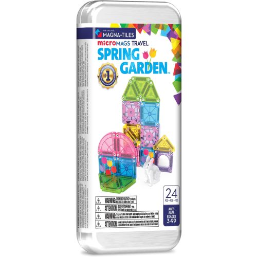 MAGNA-TILES microMAGS 26-Piece Travel Magnetic Construction Set – Bold Colors, The Original Magnetic Building Brand