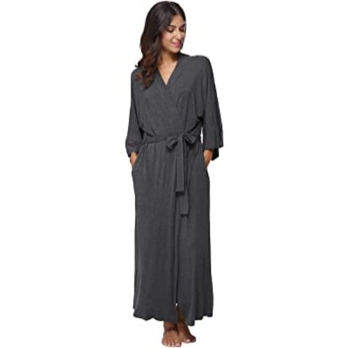 Women's Soft Robes Long Bath Robes Full Length Kimonos Sleepwear Dressing Gown,Solid Color