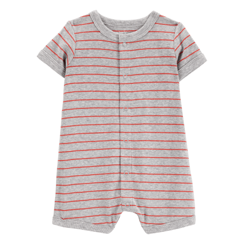 Baby Boy Crab Striped Cotton Blend Short-Sleeve Romper - Carter's | Carter's