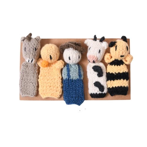 Organic Finger Puppet Set - Farm