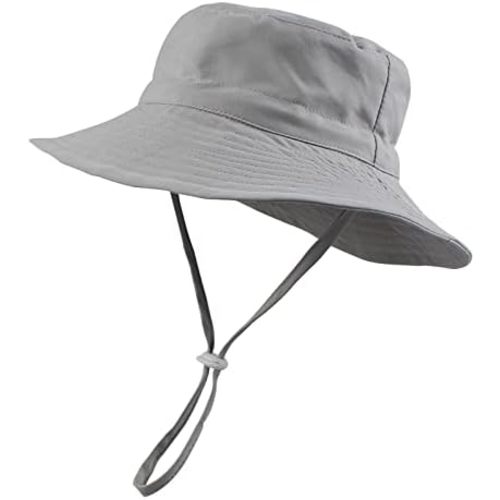 PEECABE Baby Sun Hat Summer Sun Protection Toddler Bucket Hat Wide Brim Adjustable Chin-Strap Beach Cap
