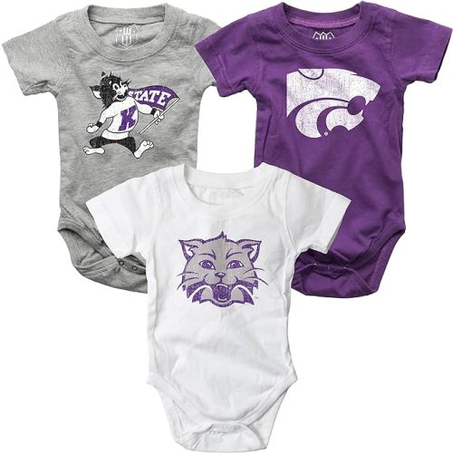 3 Pack of Kansas State Onesies