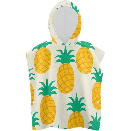 Hooded Bath Towel Poncho for Babies Toddler Infant Ultra Absorbent Pineapple Kids Hooded Beach Bath Towel Bathroom Beach Swim Supplies