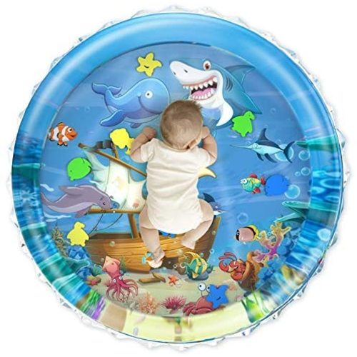 iHaHa 40''X40'' Baby Tummy Time Water Play Mat, Infant Baby Water Mat Toys for 0 3 6 9 12 Months Newborn Infant Toddler Boy Girl