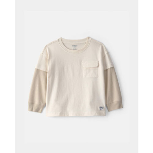 Toddler Boy Colorblock Long-Sleeve Tee - Tan - OshKosh B'gosh | Carter's