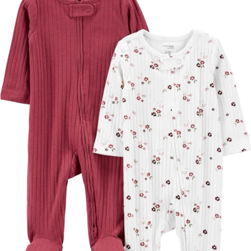 Simple Joys by Carter's baby-boys 2-pack 2-way Zip Textured Sleep and Play