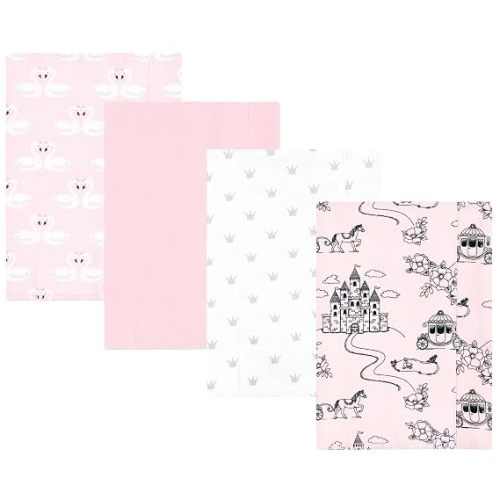 Hudson Baby Unisex Baby Cotton Flannel Burp Cloths, Enchanted Forest, One Size