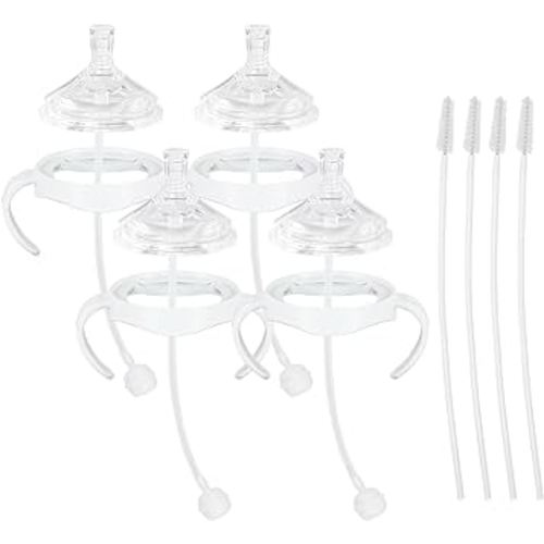 Straw Cup Soft Spout Conversion Kit for Philips Avent Natural Baby Bottle, Bottle Handles and Weighted Straw （4 Pack）