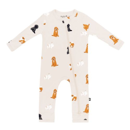 Kyte Baby Zippered Romper in Fluffy Dog