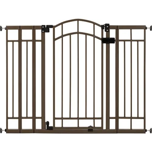 Ingenuity Decorative Extra Tall Baby Gate & Dog Gate, 28.5"-48" Wide, 36" Tall, Hardware or Pressure Mounted, Install on Top or Bottom of Stairs, Banister, or Doorway - Bronze